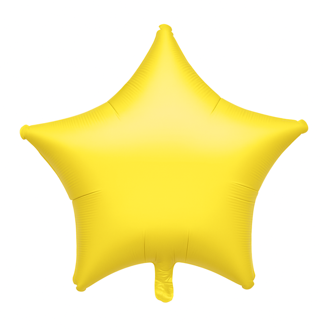 Yellow Star Foil Balloon – 18 Inch | Helium or Air | Birthday & Party Decoration