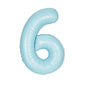 40 inch baby blue number 6 foil balloon uk