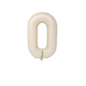 Beige number 0 balloon UK – giant 40 inch neutral cream foil party decoration