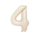 Beige number 4 balloon UK – giant 40 inch neutral cream foil 4th birthday decoration