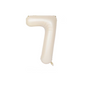 Beige number 7 balloon UK – giant 40 inch neutral cream foil 7th birthday decoration