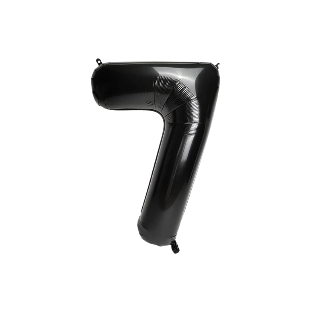 40 inch black number 7 foil balloon for 7th 17th 70th birthday party UK