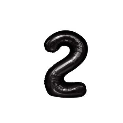 40" Black Number 2 Foil Balloon – Giant Helium Balloon for Birthday Party Decorations