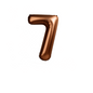 40 inch chocolate brown number 7 foil balloon for 7th 17th 70th birthday UK