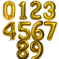 Giant Number Balloon Set 0–9 | Gold Silver Rose Gold & Black | 40" Metallic Foil Birthday Decoration UK