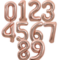 Giant Number Balloon Set 0–9 | Gold Silver Rose Gold & Black | 40" Metallic Foil Birthday Decoration UK