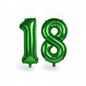 Green 18th birthday number balloons 40 inch foil set