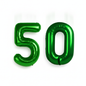 Green 50th birthday number balloons 40 inch foil set