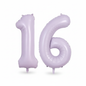 Lavender 16th birthday number balloons 40 inch foil set