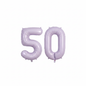 Lavender 50th birthday number balloons 40 inch foil set