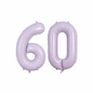 Lavender 60th birthday number balloons 40 inch foil set