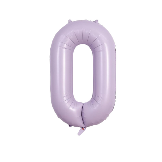 40 inch lavender pastel purple number 0 foil balloon for 10th 20th birthday UK
