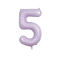 40 inch lavender pastel purple number 5 foil balloon for 5th 15th 50th birthday UK