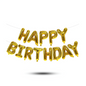 Gold “Happy Birthday” Foil Balloon Banner – Party Decoration (Reusable, 16 Inch Letters) UK