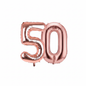 Rose Gold 50th birthday number balloons 40 inch foil set